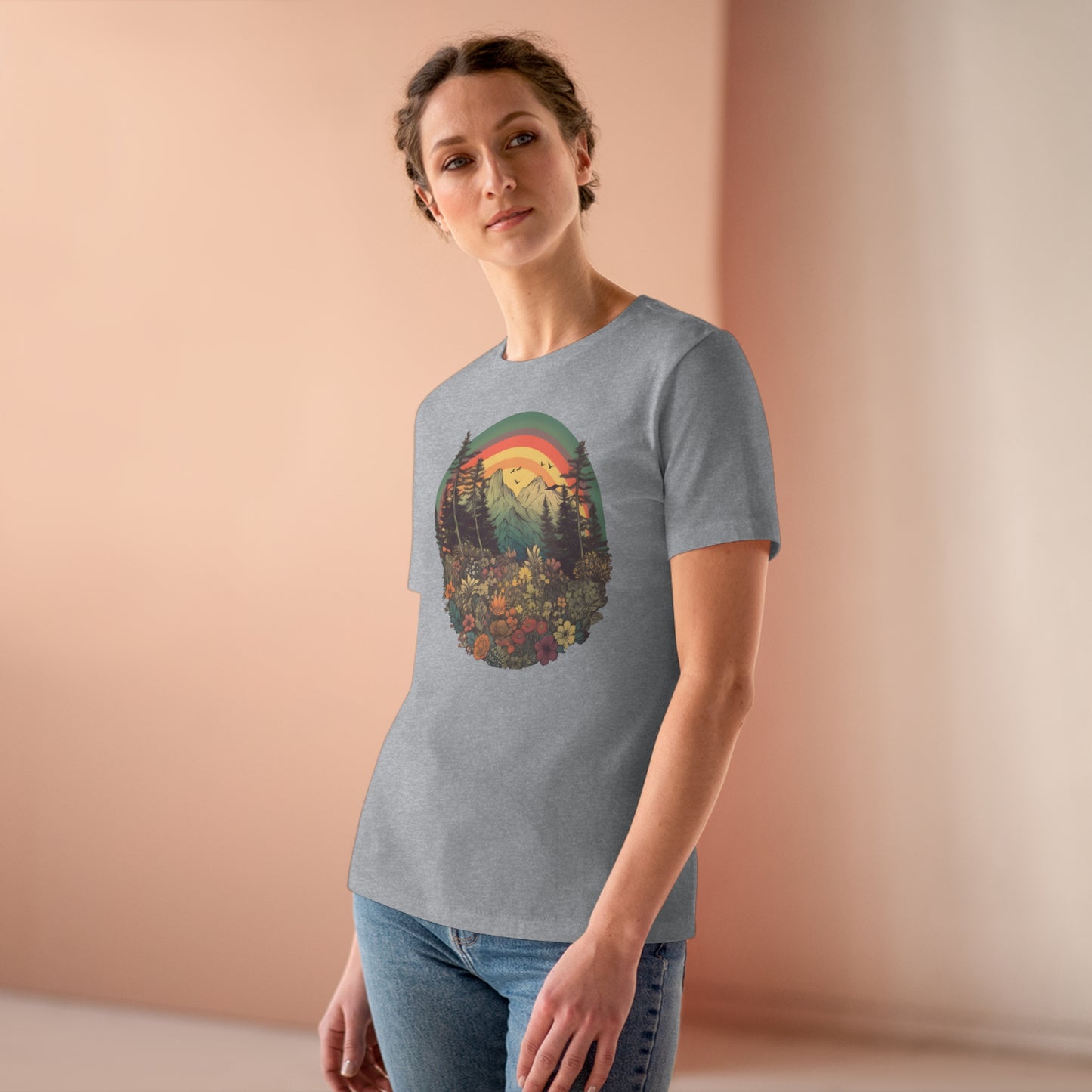 Vintage Style Rainbow Tee (Women's)