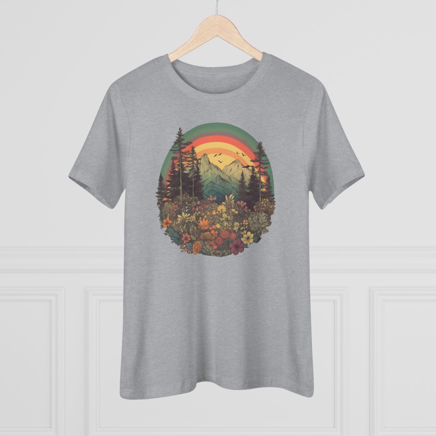Vintage Style Rainbow Tee (Women's)