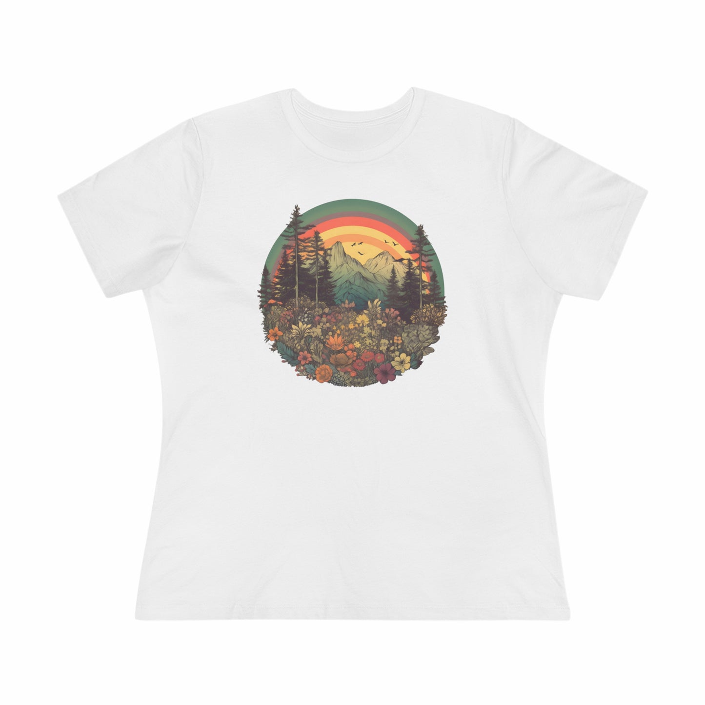 Vintage Style Rainbow Tee (Women's)
