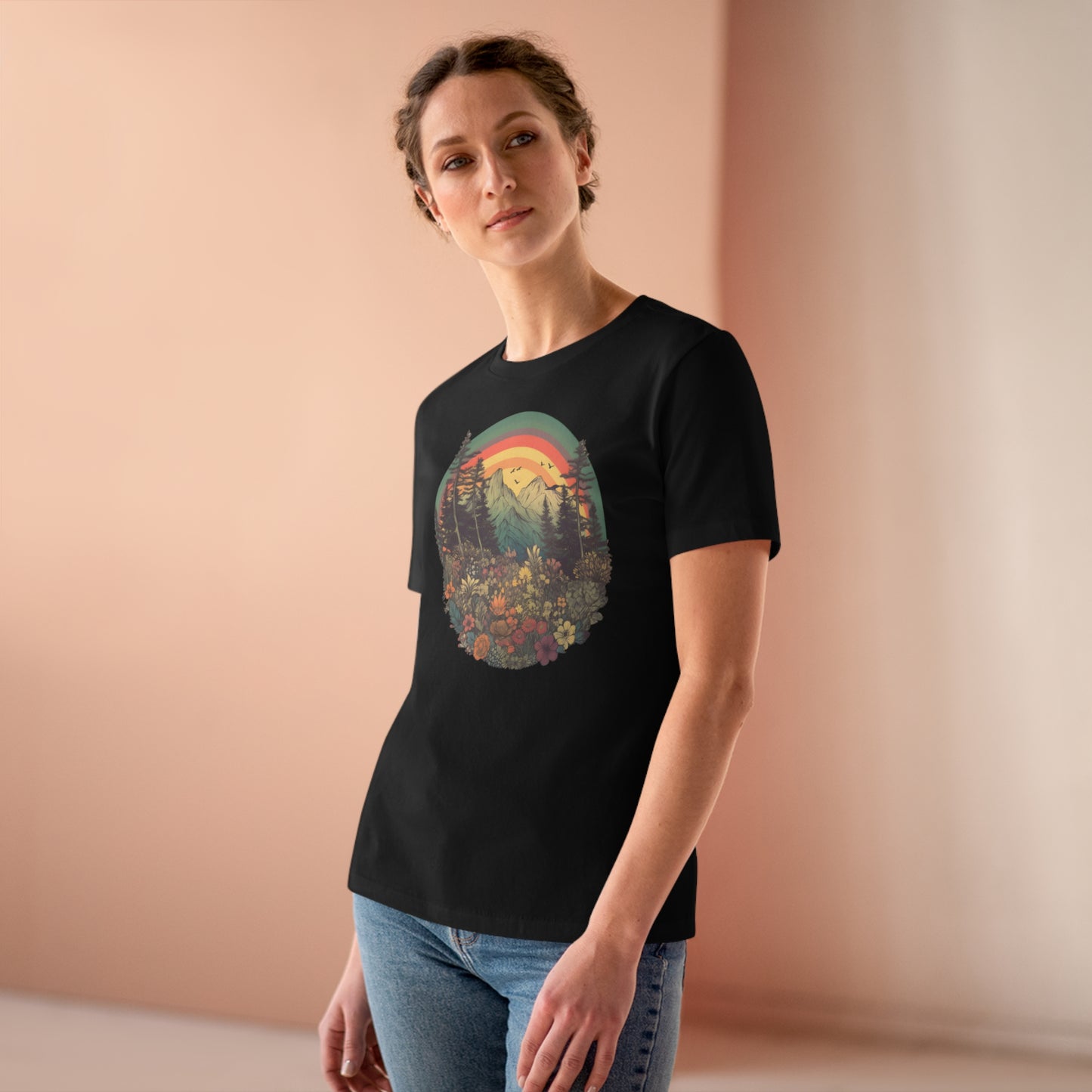 Vintage Style Rainbow Tee (Women's)