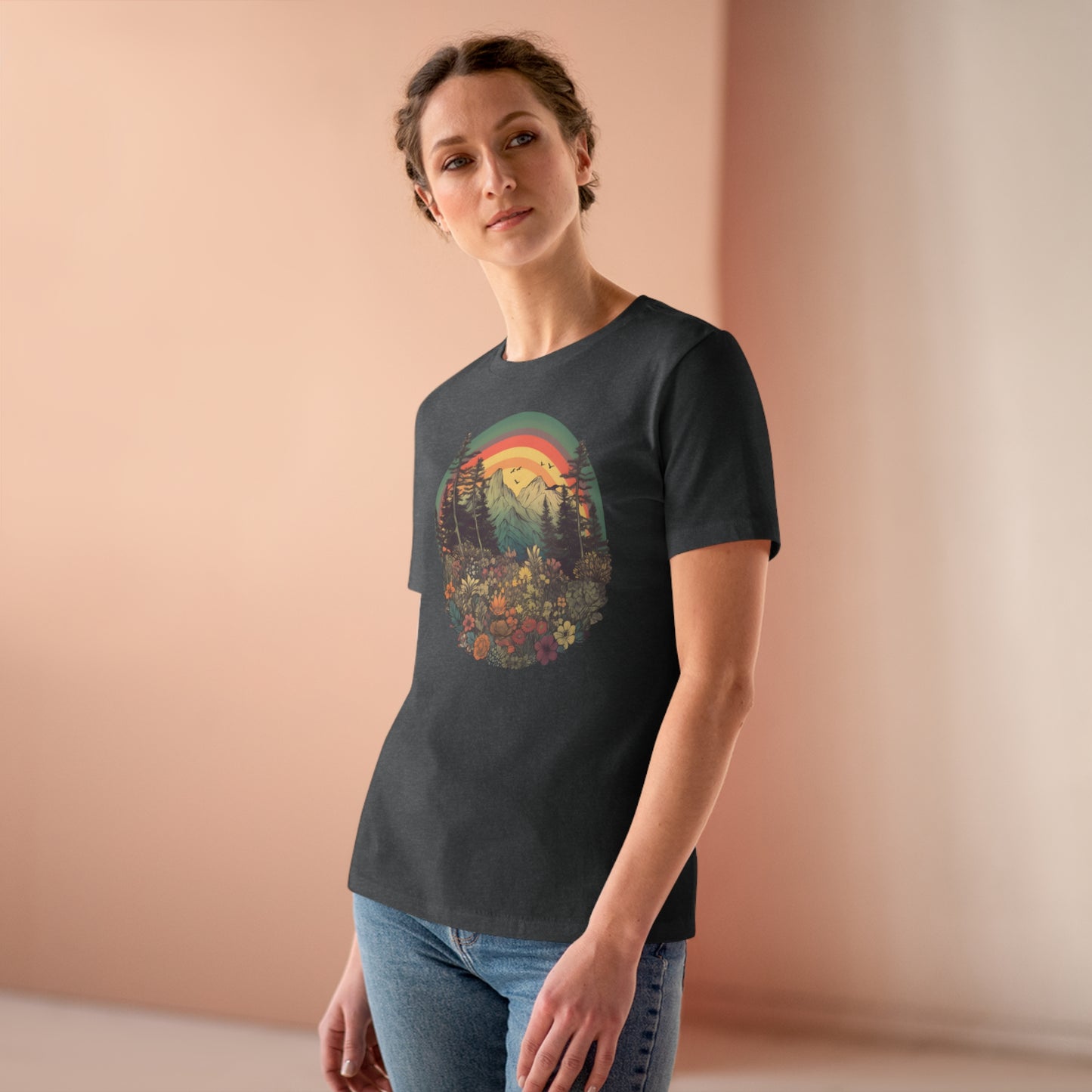 Vintage Style Rainbow Tee (Women's)