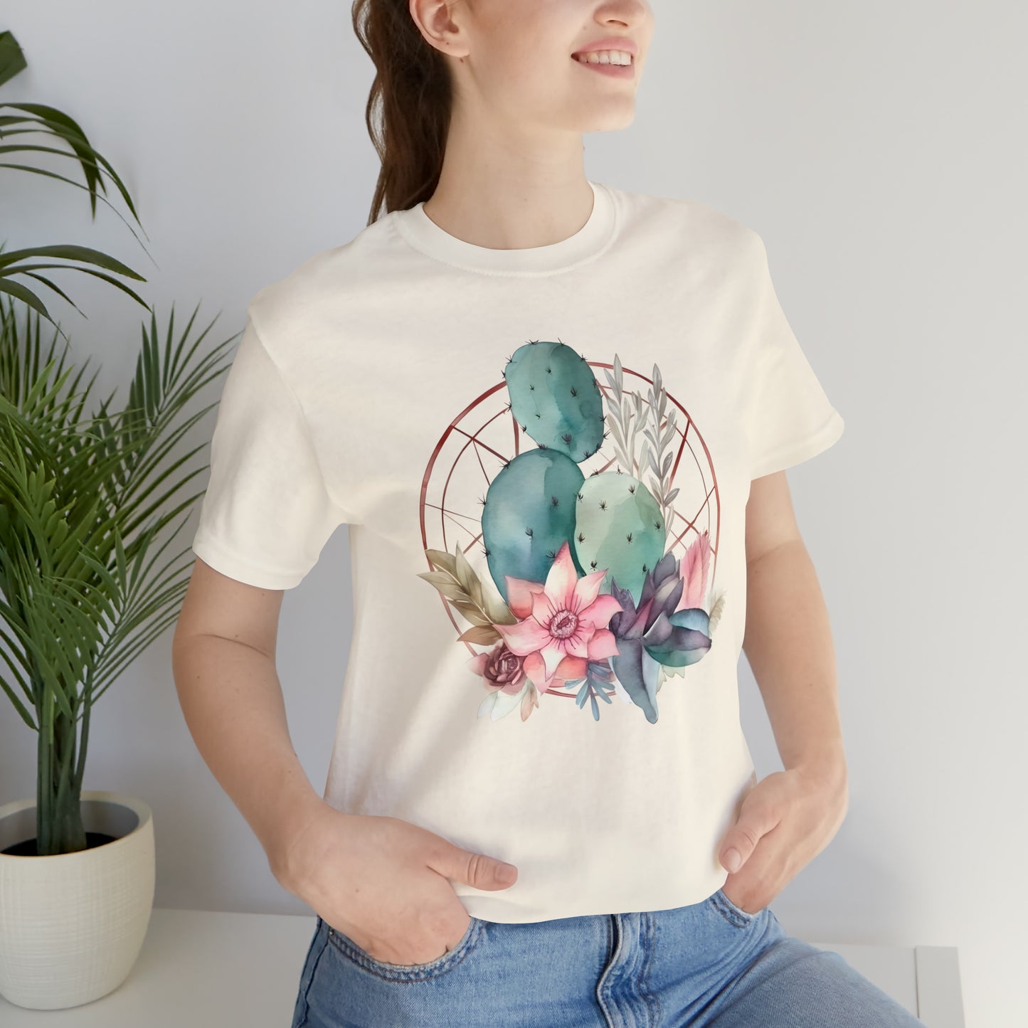 Watercolor Cactus Tee (Unisex)