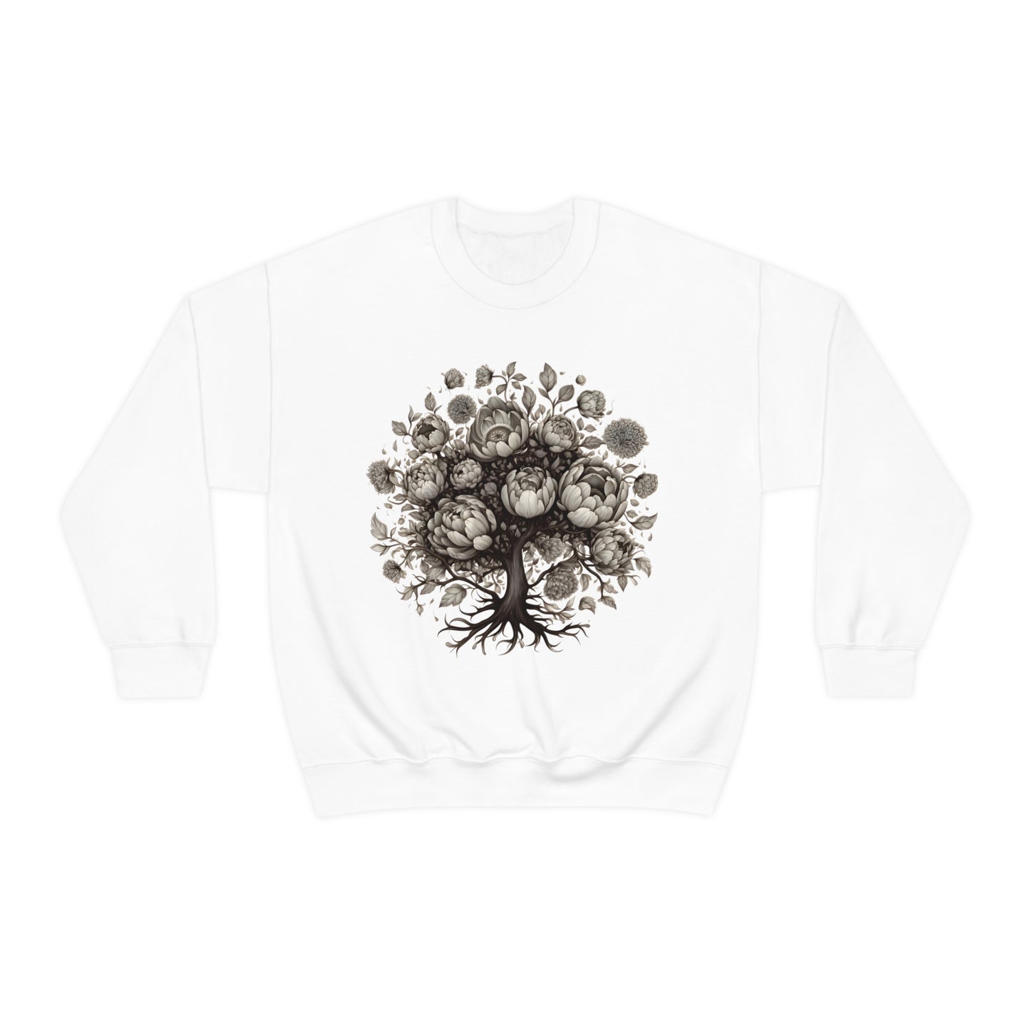 Peony Tree Crewneck Sweatshirt (Unisex)