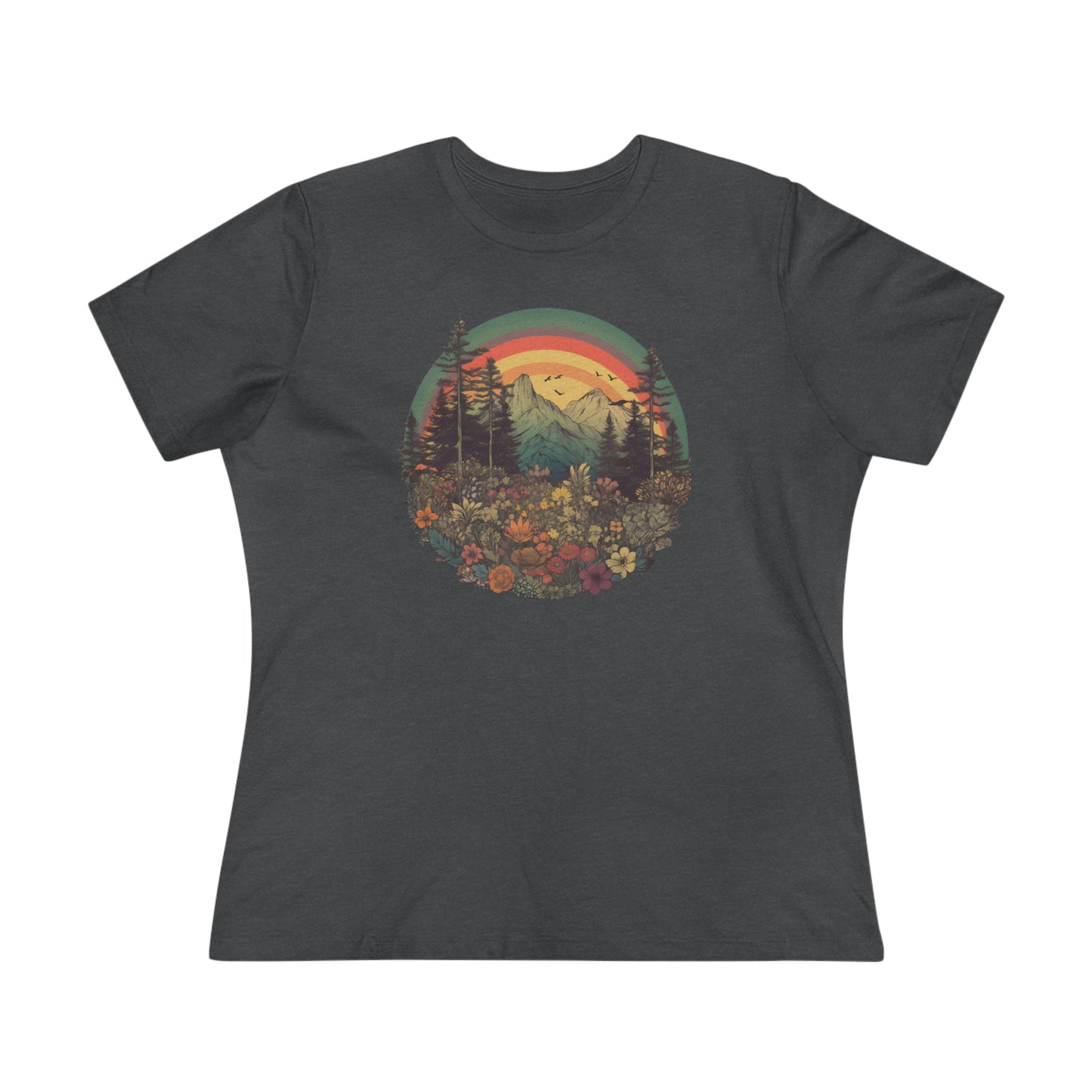 Vintage Style Rainbow Tee (Women's)