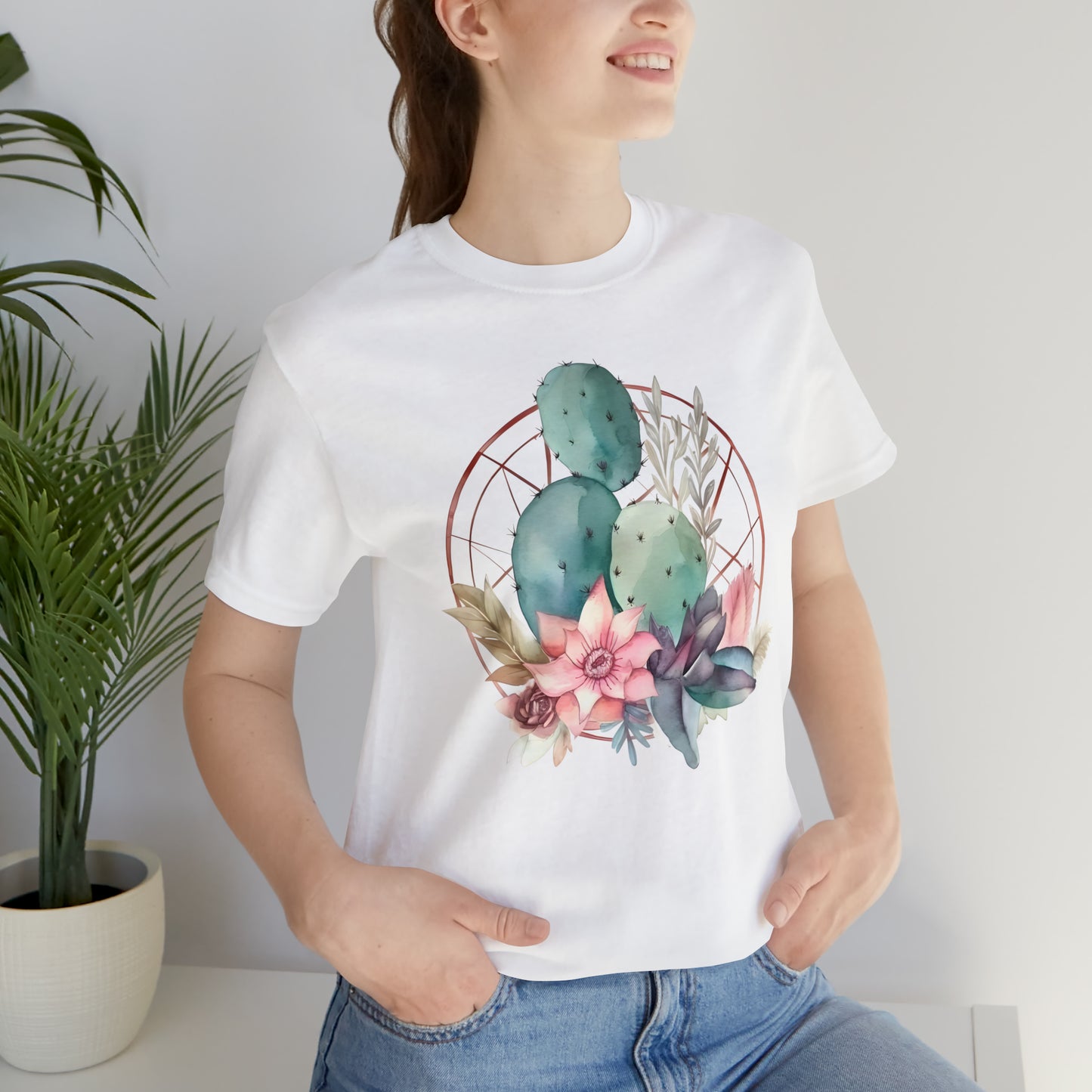 Watercolor Cactus Tee (Unisex)
