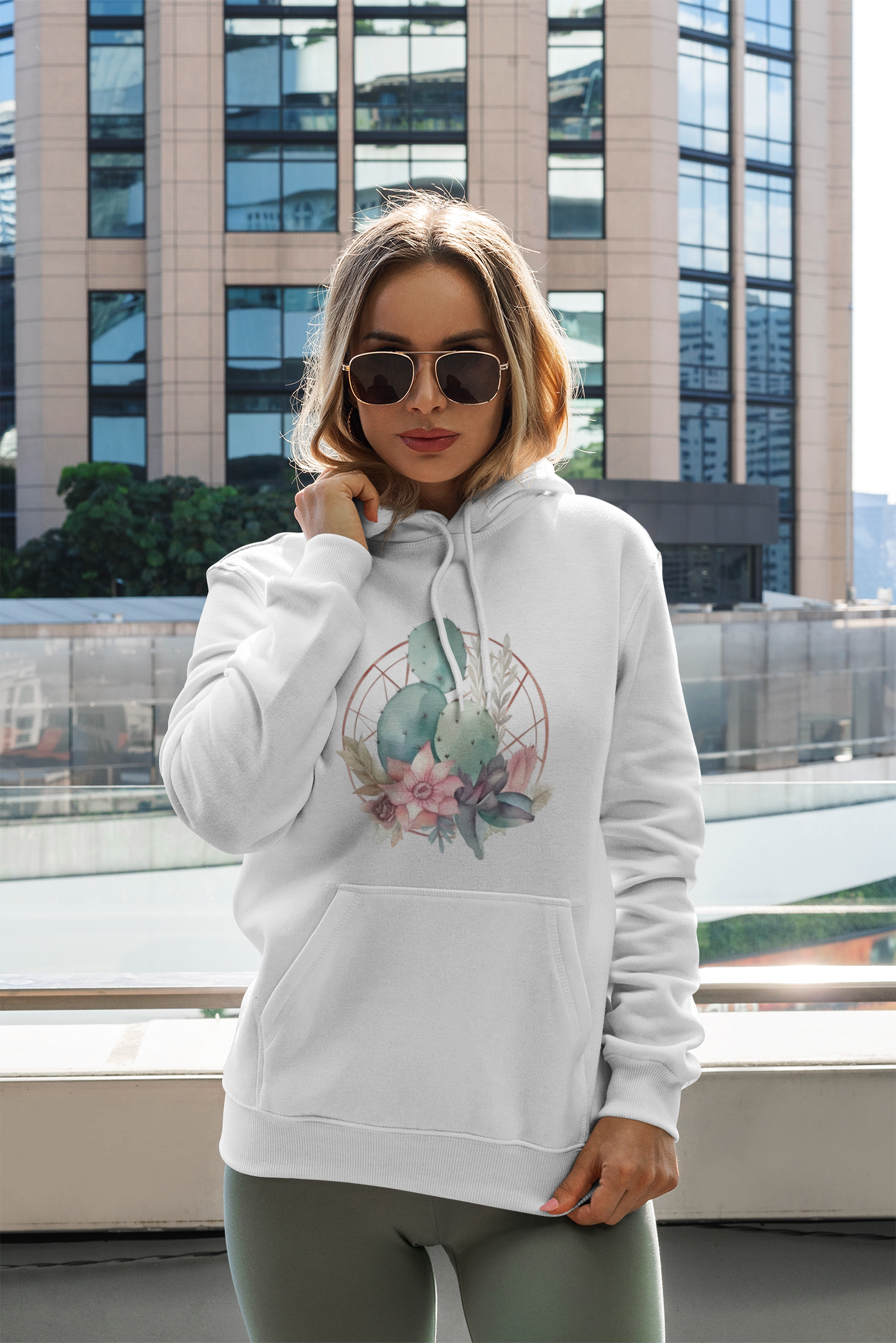 Watercolor Cactus Hoodie (Unisex)