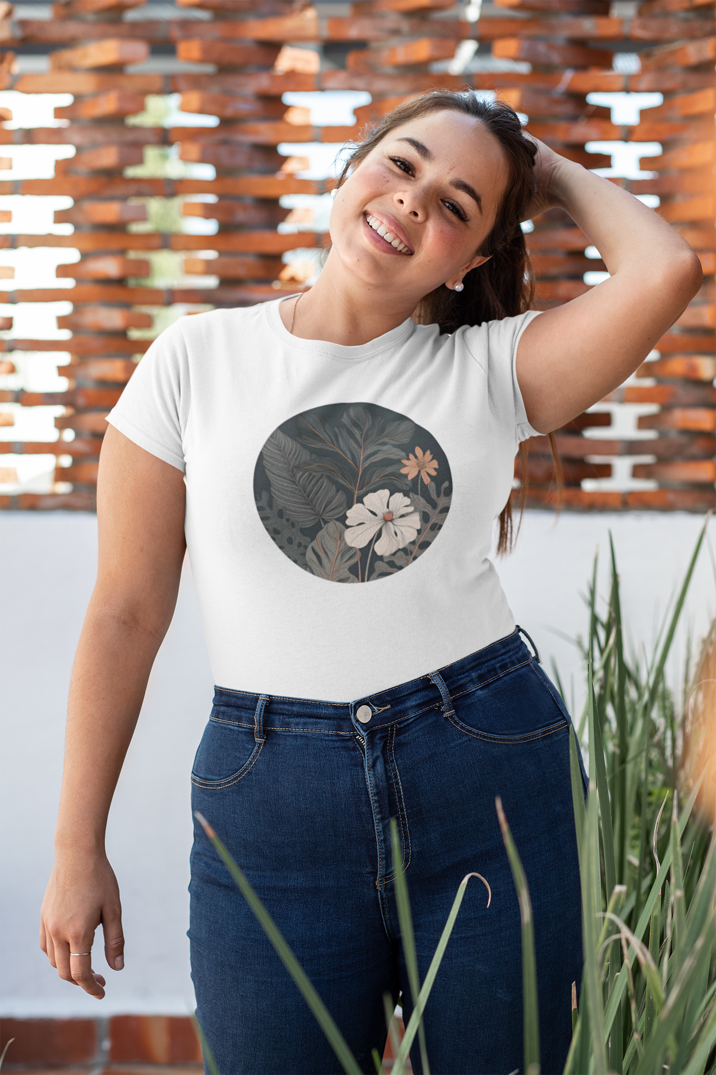 Dark Tropical Floral Tee (Women's)