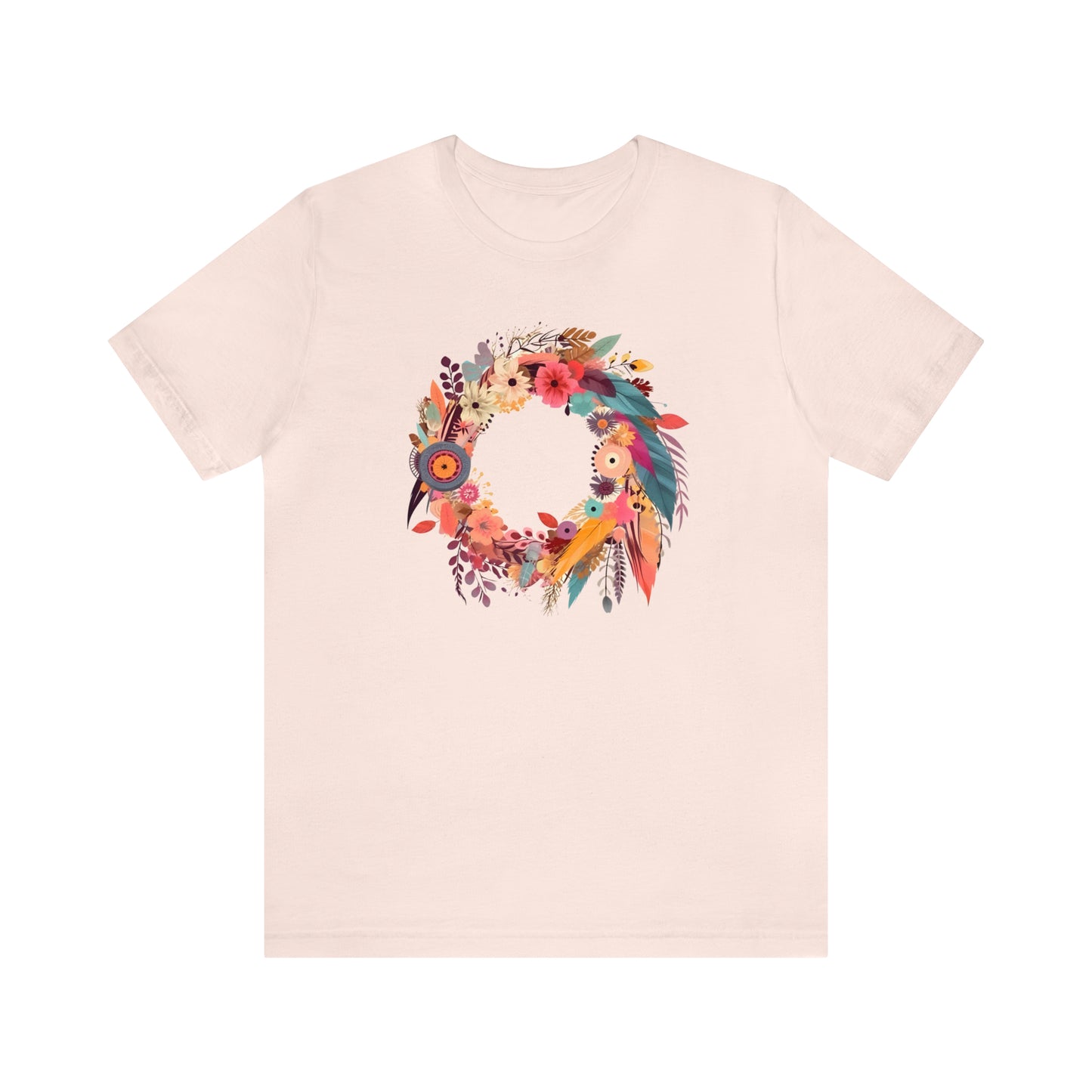 Whimsical Feather Wreath Tee (Unisex)