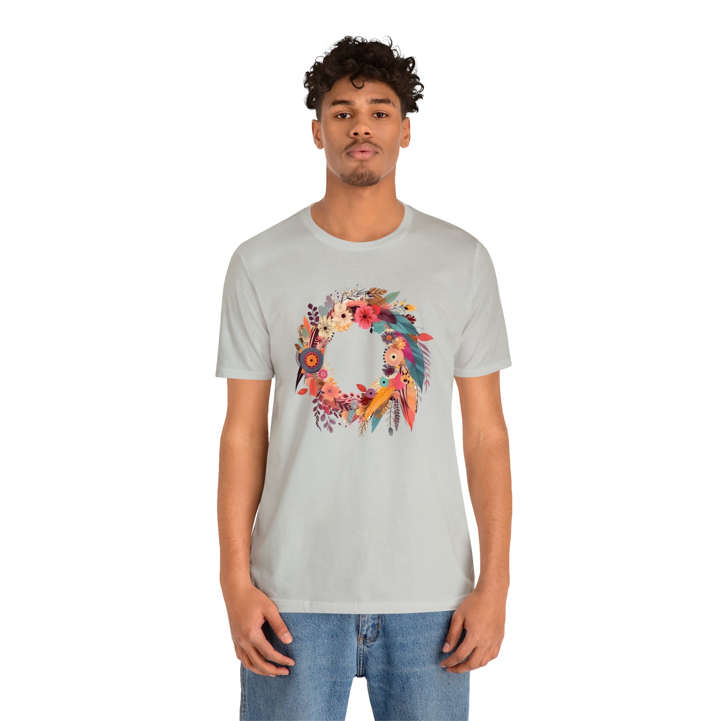 Whimsical Feather Wreath Tee (Unisex)