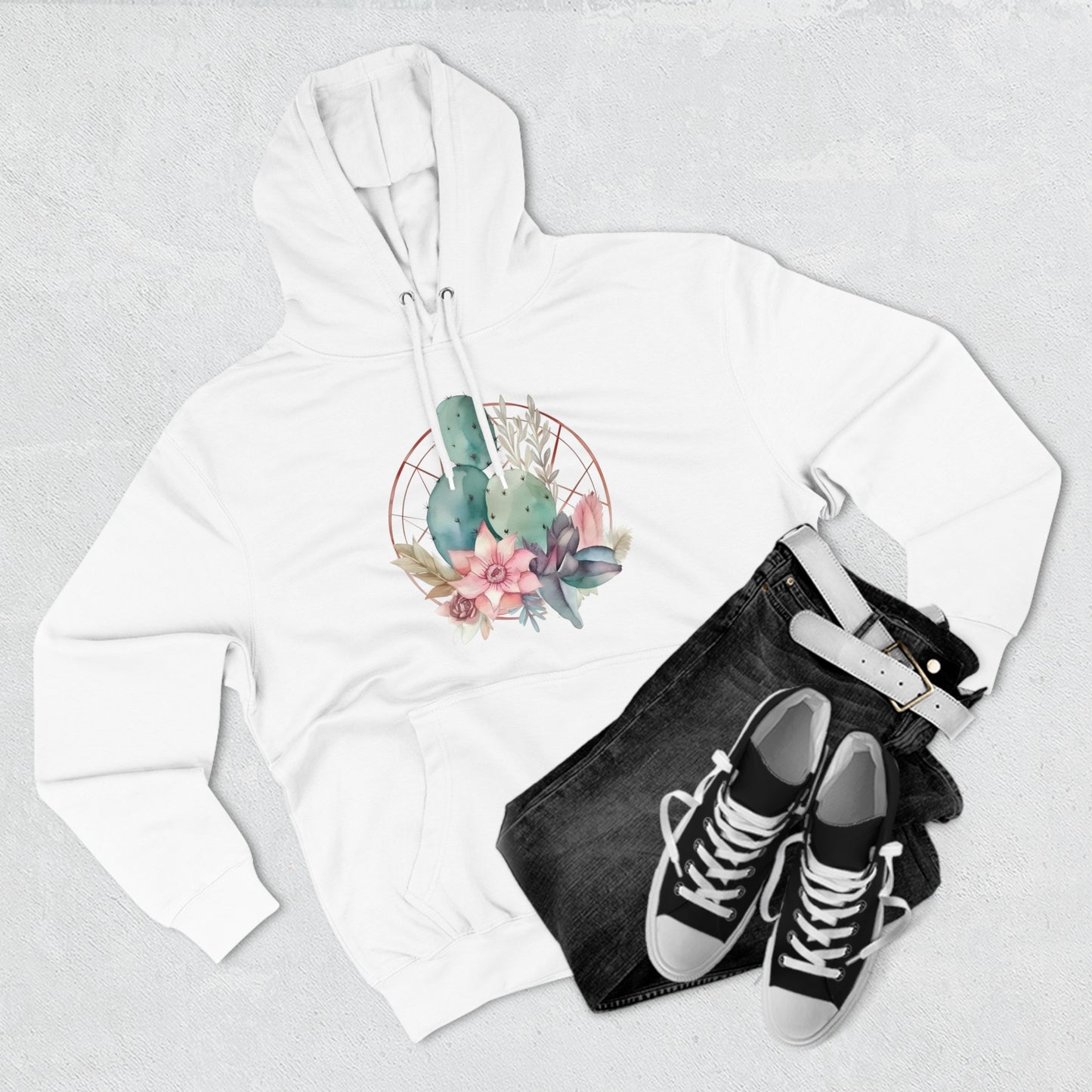 Watercolor Cactus Hoodie (Unisex)