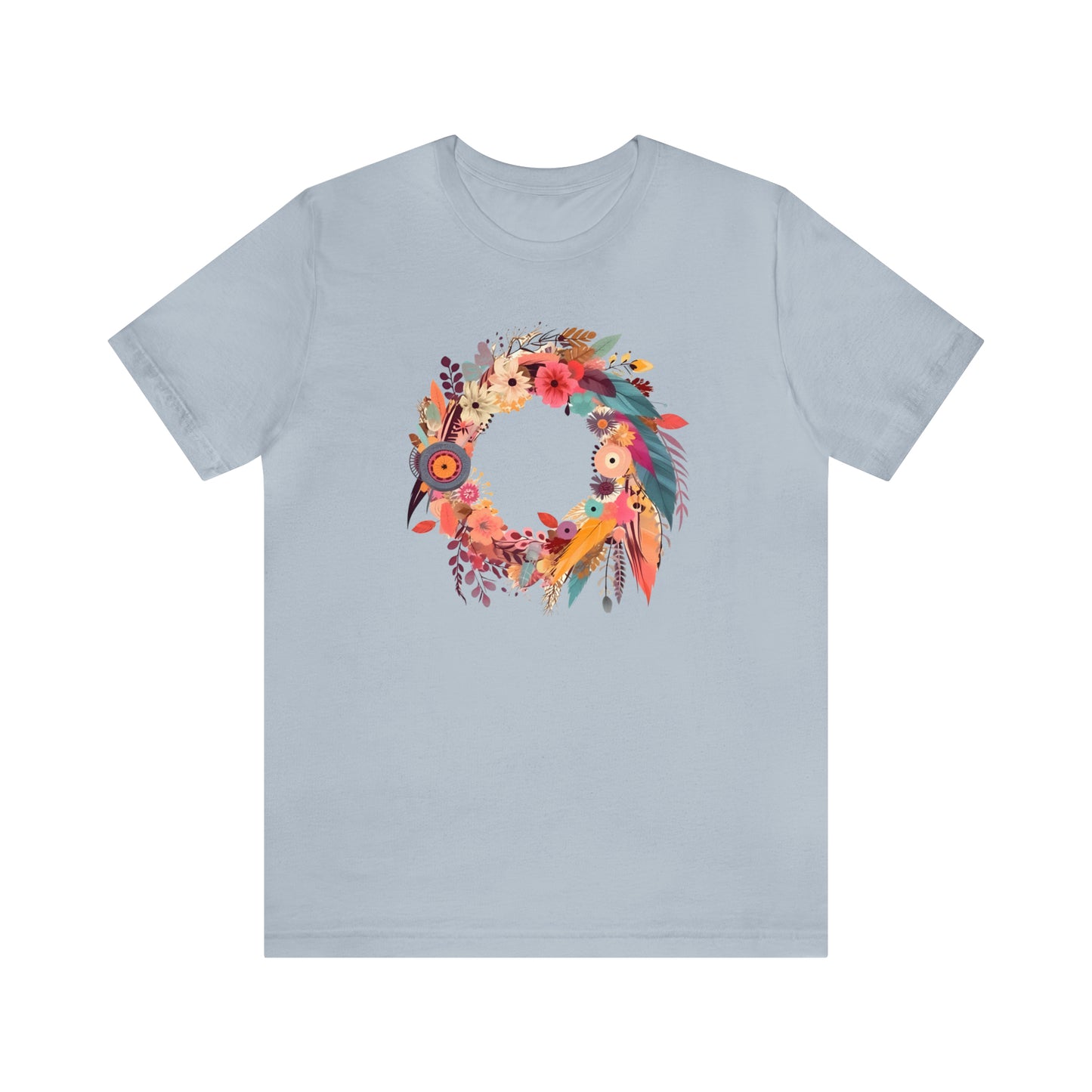 Whimsical Feather Wreath Tee (Unisex)