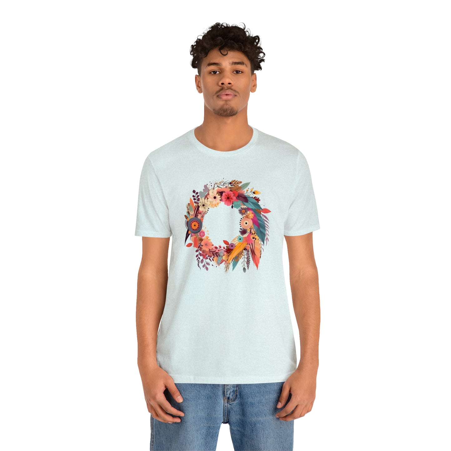 Whimsical Feather Wreath Tee (Unisex)