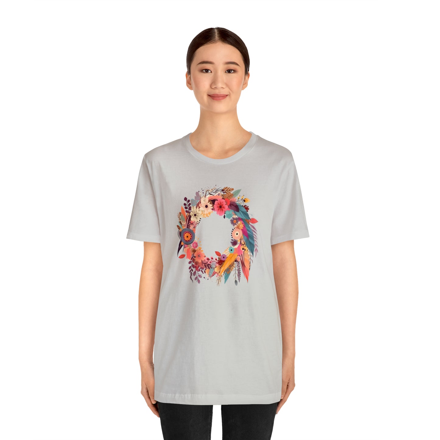 Whimsical Feather Wreath Tee (Unisex)