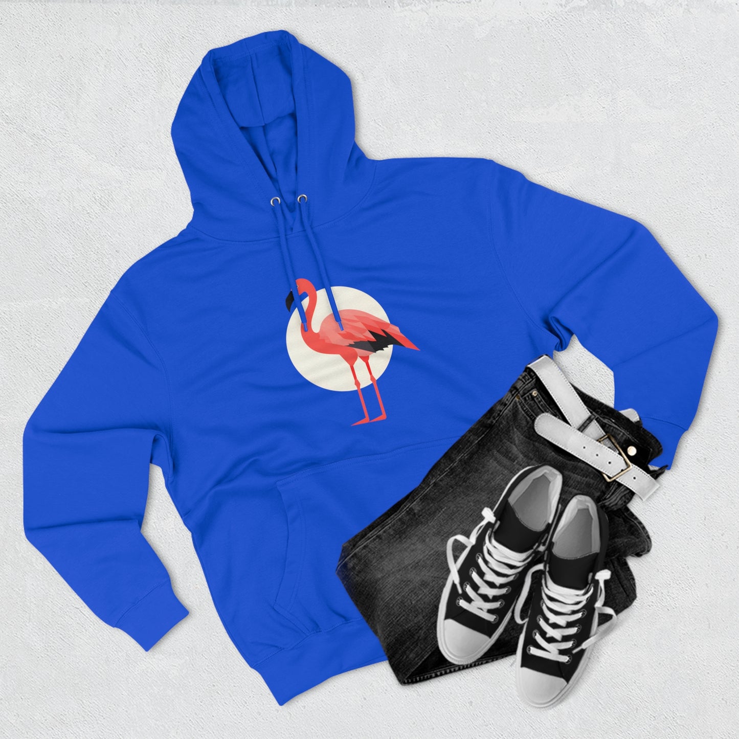 Flamingo and Moon Hoodie (Unisex)