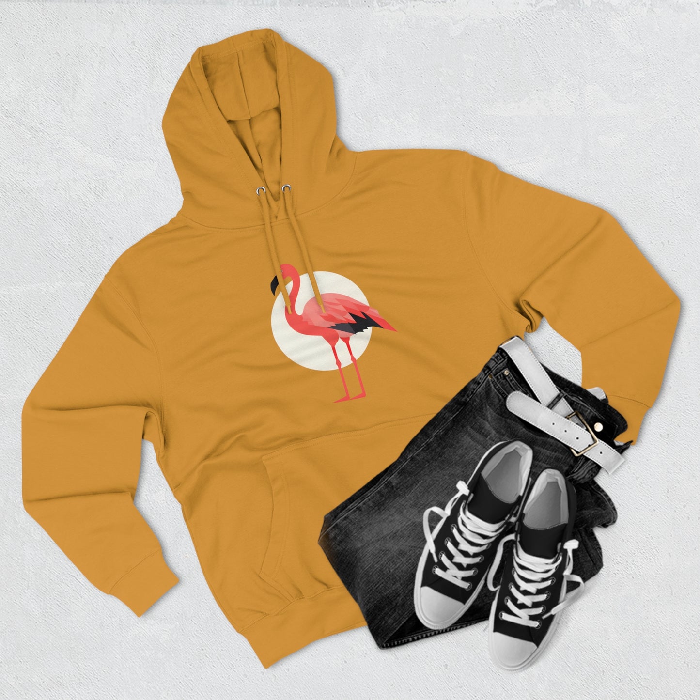 Flamingo and Moon Hoodie (Unisex)