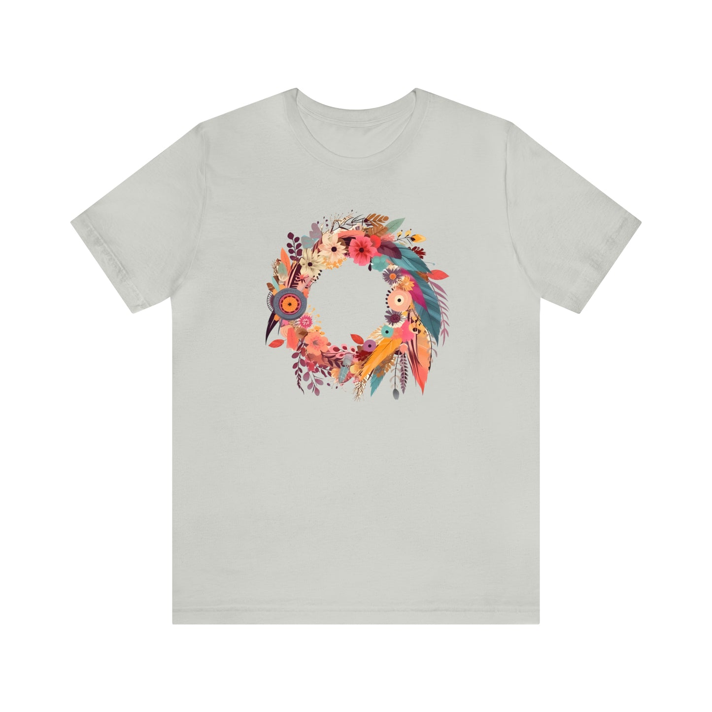 Whimsical Feather Wreath Tee (Unisex)
