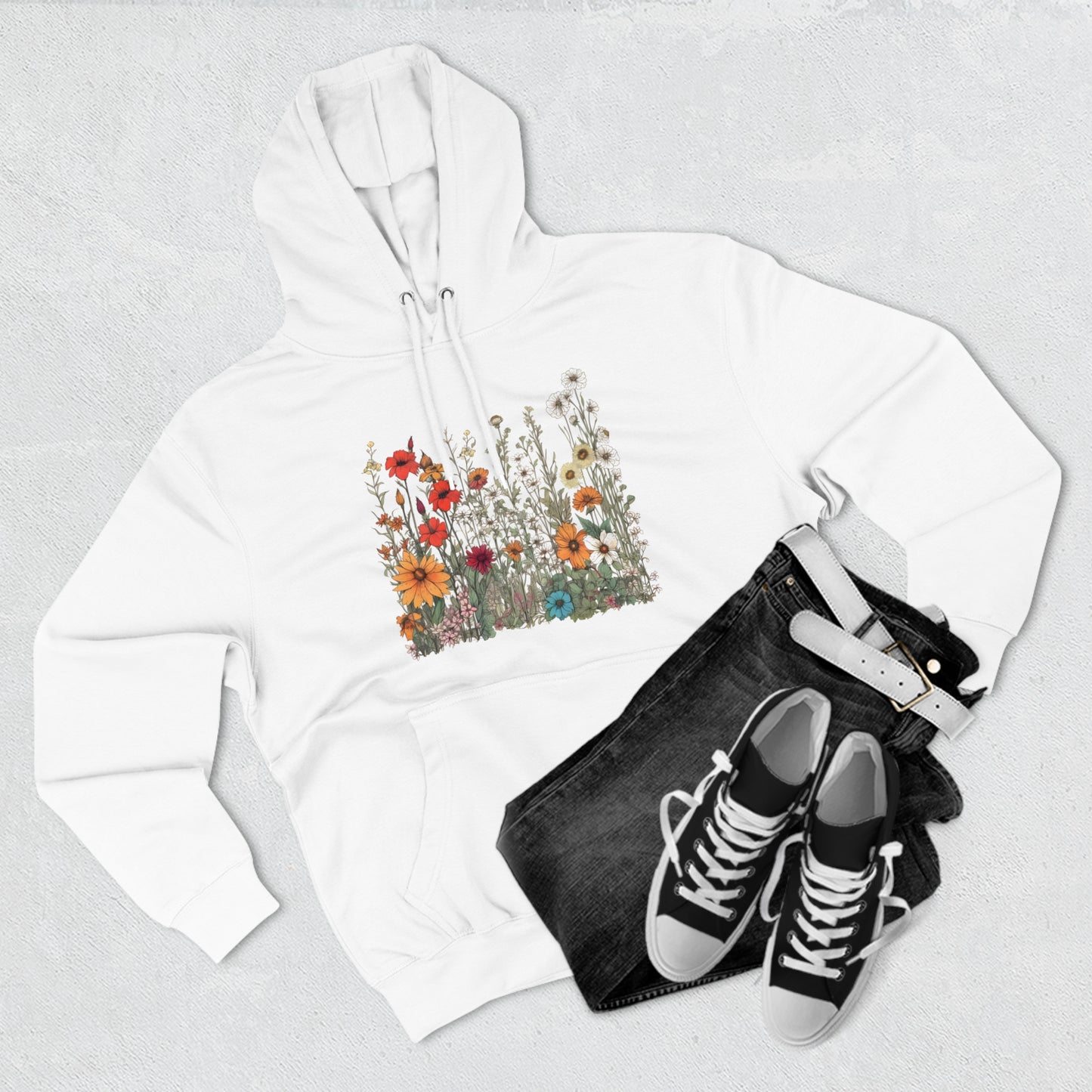 Vintage-Inspired Wildflowers Hoodie (Unisex)