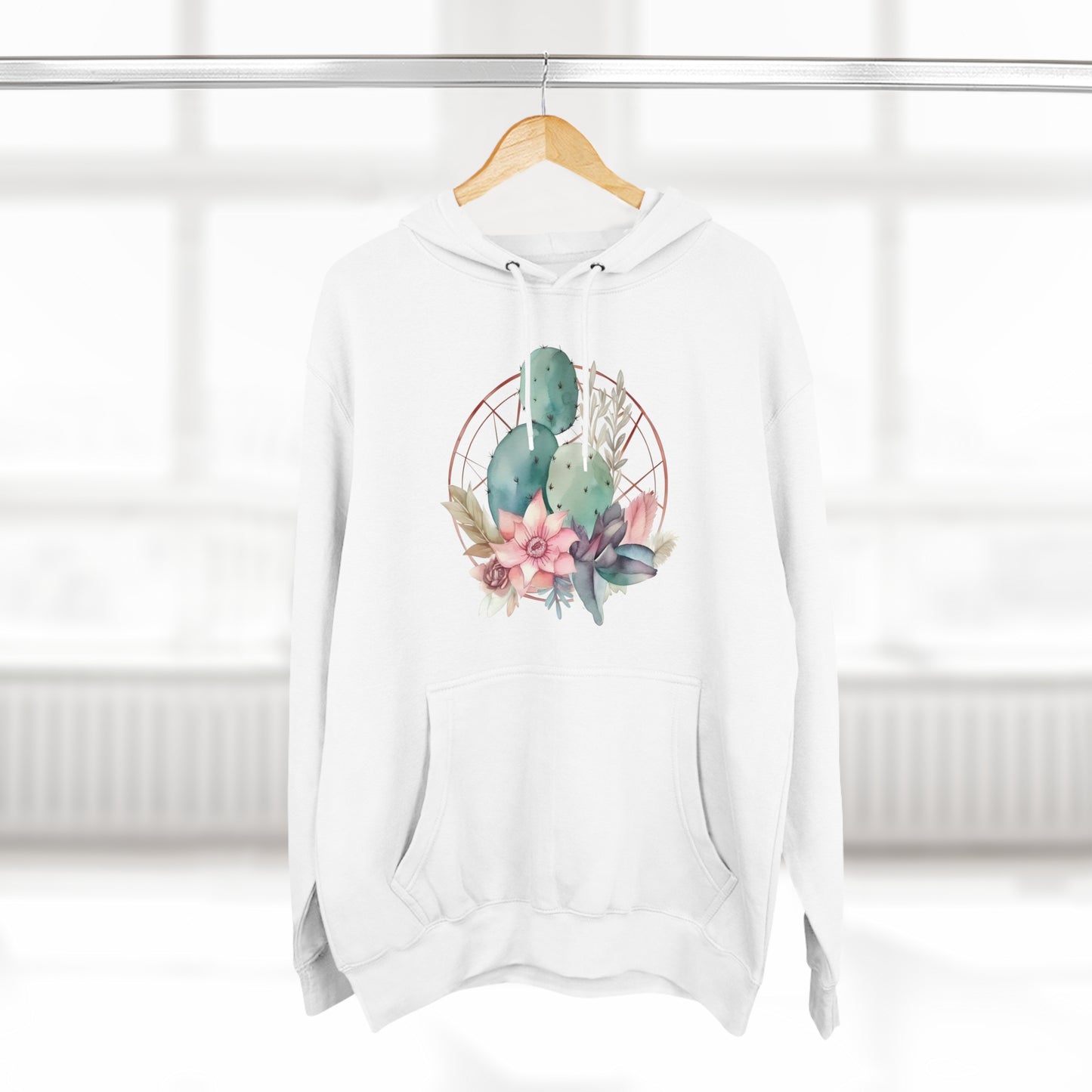 Watercolor Cactus Hoodie (Unisex)