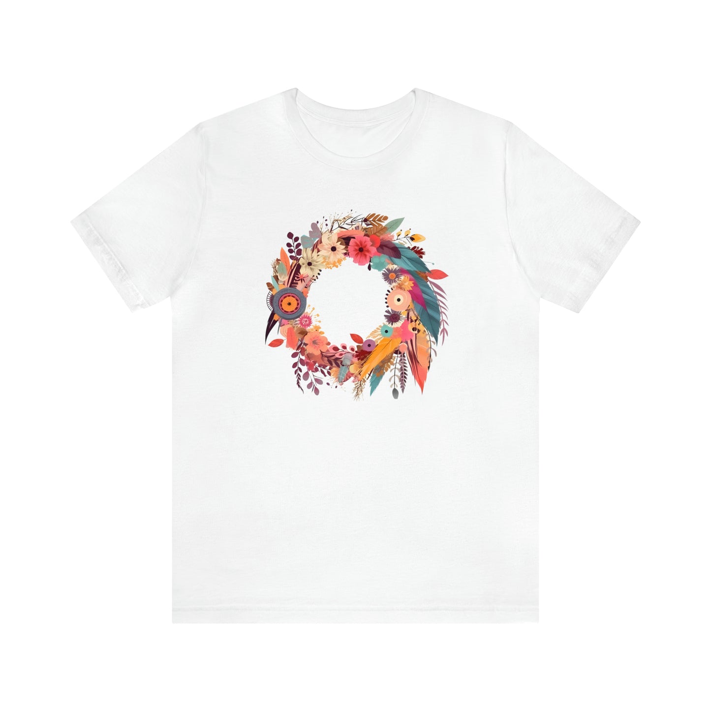 Whimsical Feather Wreath Tee (Unisex)