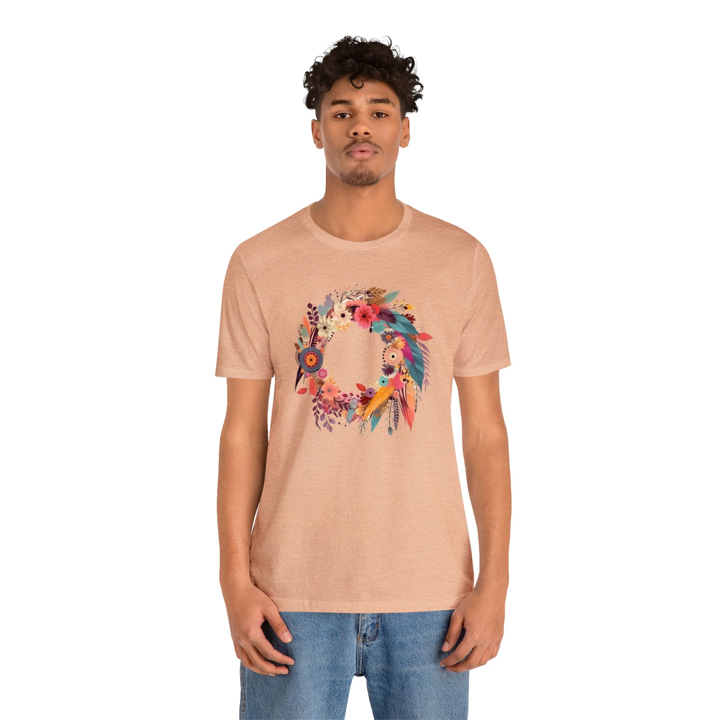 Whimsical Feather Wreath Tee (Unisex)